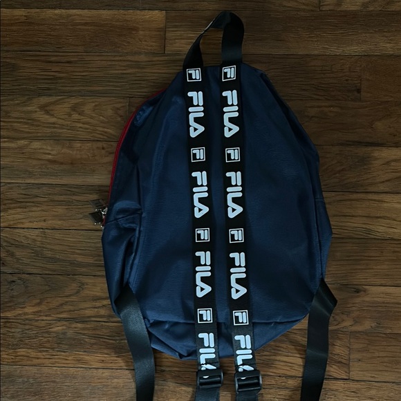 FILA Navy Backpack with Red Accents - Picture 2 of 2